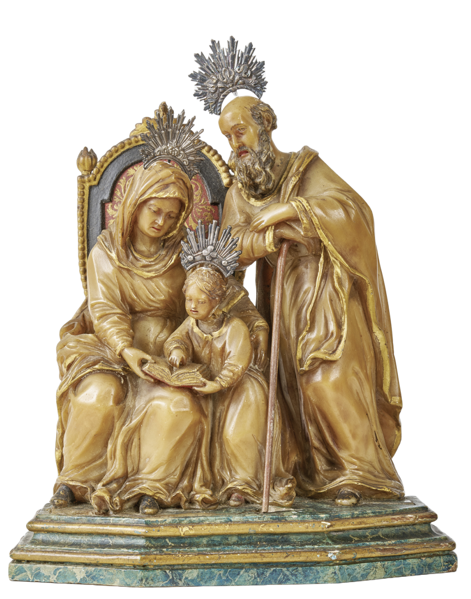 Santa Ana e São Joaquim ensinando Nossa Senhora
